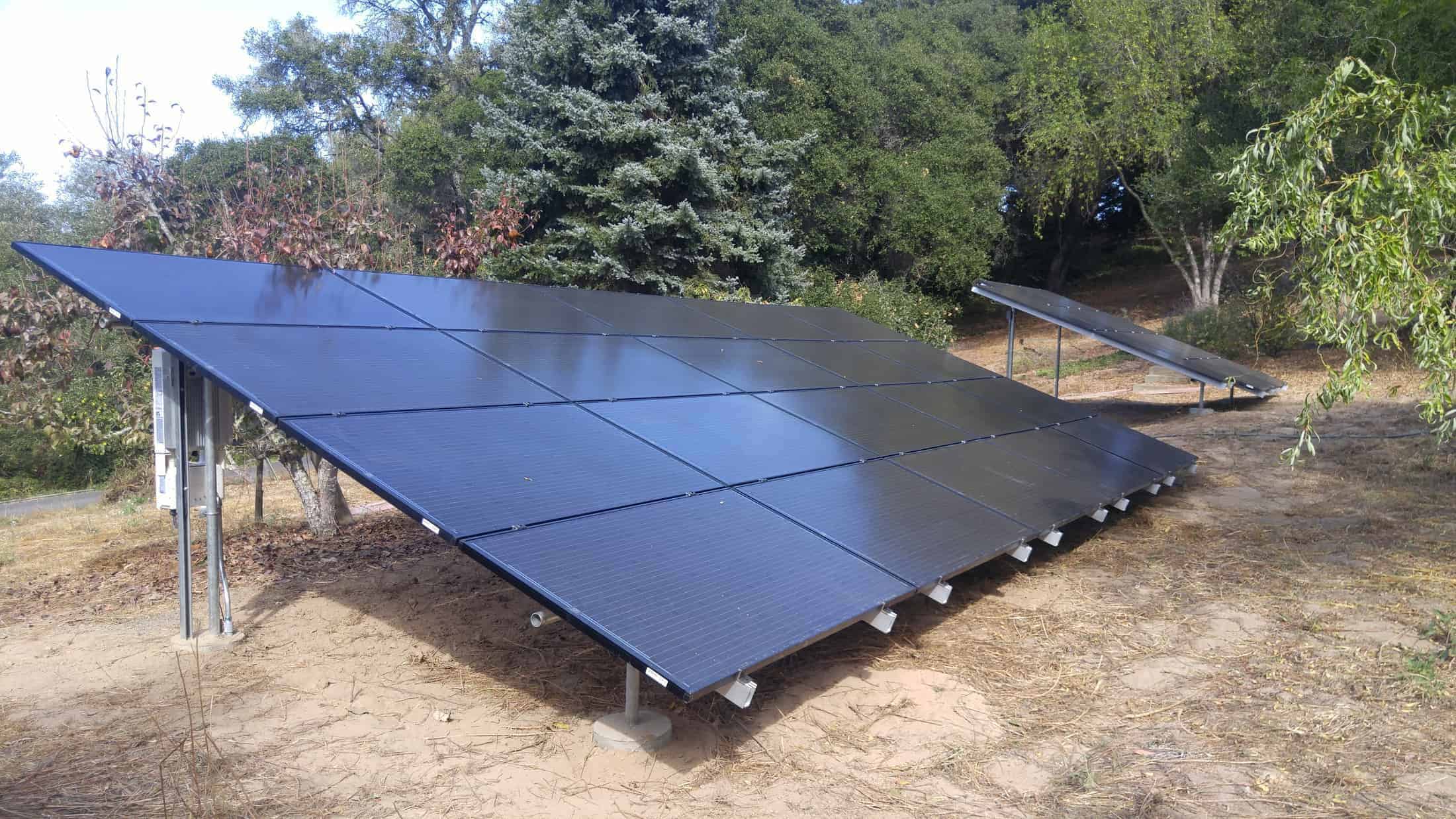 Another ground mount solar installation by Michael & Sun Solar.